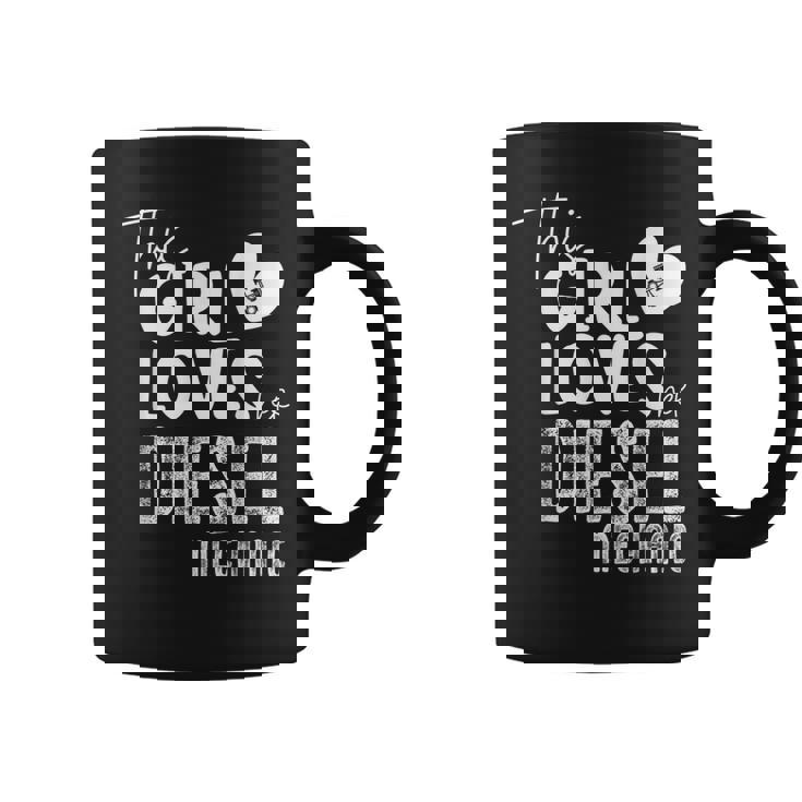 Girl Loves Diesel メカニックシャツ 面白いバレンタインデーギフト コーヒーマグ