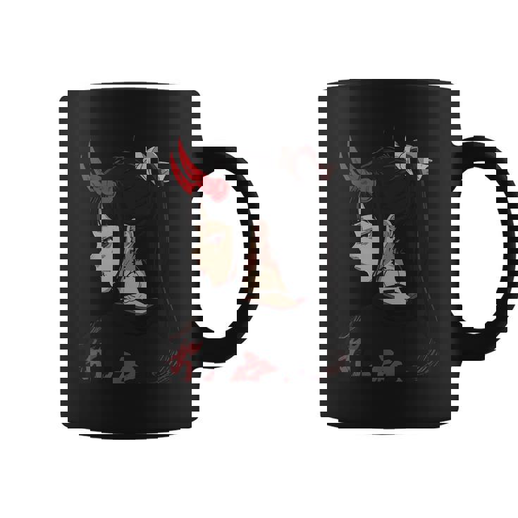 Girl With Red Horns 日本アートスタイル 面白いグラフィックtシャツ コーヒーマグ