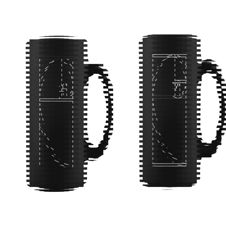 Golden Cut 1618 フィボナッチスパイラル コーヒーマグ