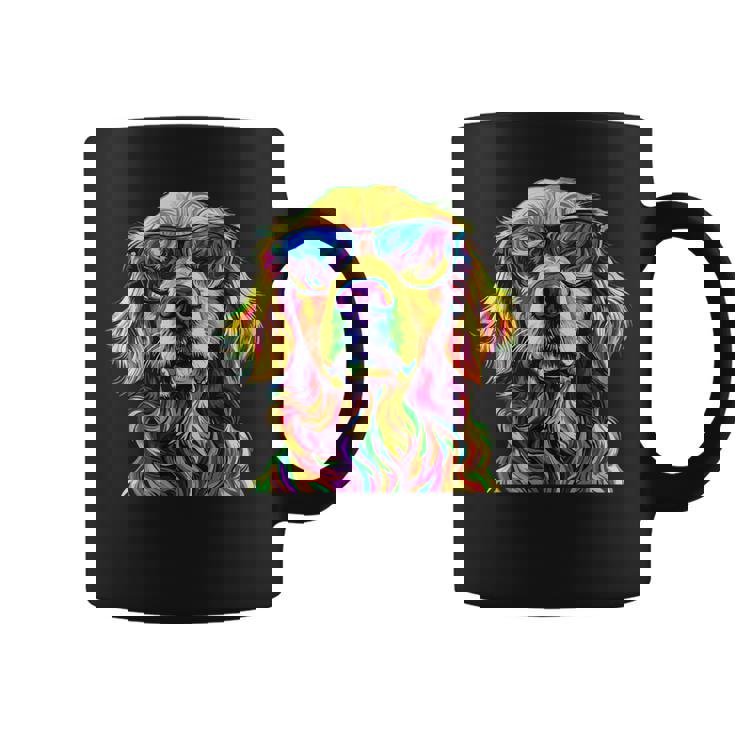 Golden Retriever Lovers カラフル 面白い ゴールデンレトリバー コーヒーマグ