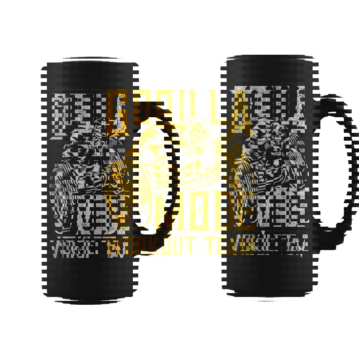 Gorilla Mode ワークアウト チーム ダンベル ビースト ジム フィットネス ゴールド コーヒーマグ