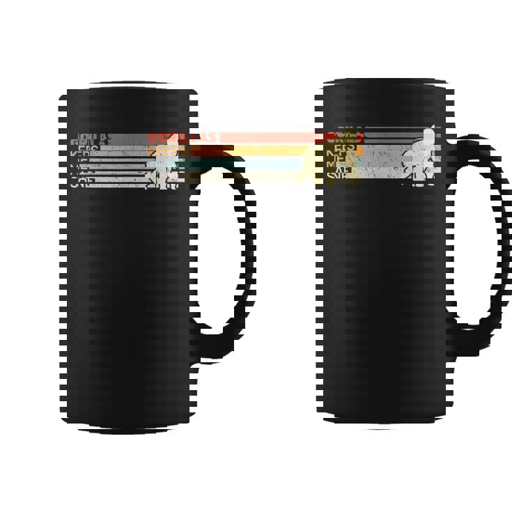 Gorillas Keep Meane Animal レディース ゴリラ ヴィンテージ 男性用 コーヒーマグ