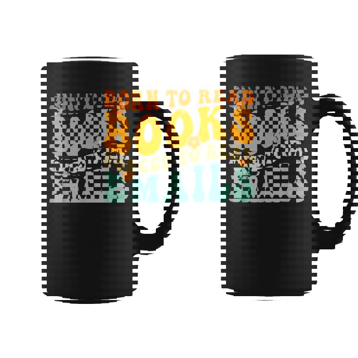 Groovy Born To Read 本 強制的に読む メール 読書 コーヒーマグ