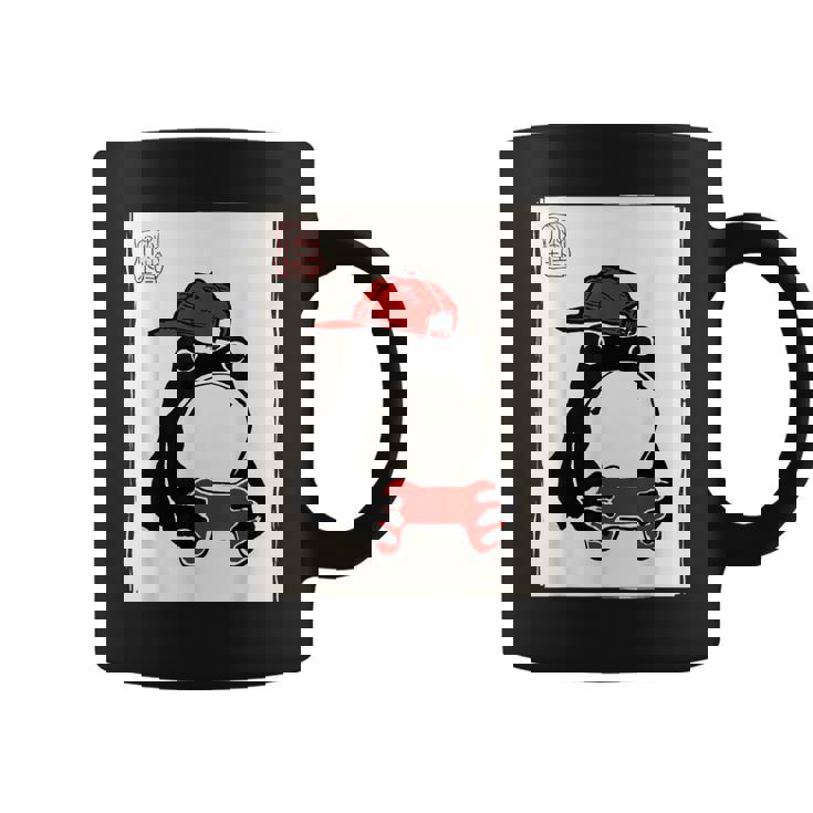 Grumpy Frog Gamer Bruh Ink Painting Japanese Gamer Coffee Mug