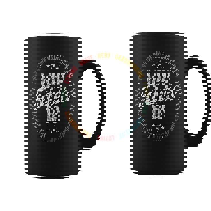 Happy Father's Day For Dad Grandpa Strong Brave Hero Coffee Mug
