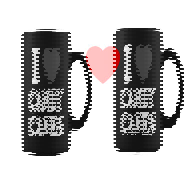 I Heart 愛 キャンディケーン 冬 ペパーミント クリスマス コーヒーマグ