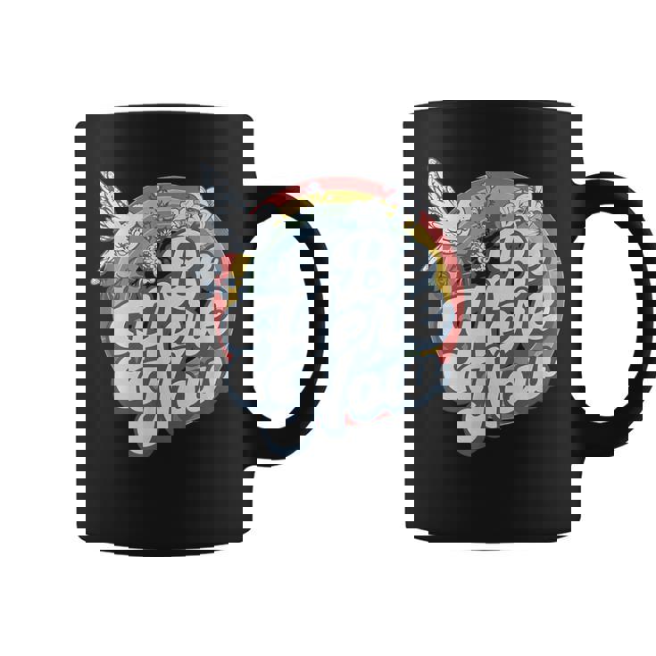 Be Here Now レトロ ヴィンテージ スピリチュアル マインドフルネス コーヒーマグ