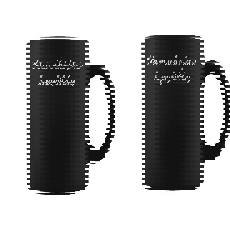 Holiday Greeting 2023 引用 筆記体 コーヒーマグ