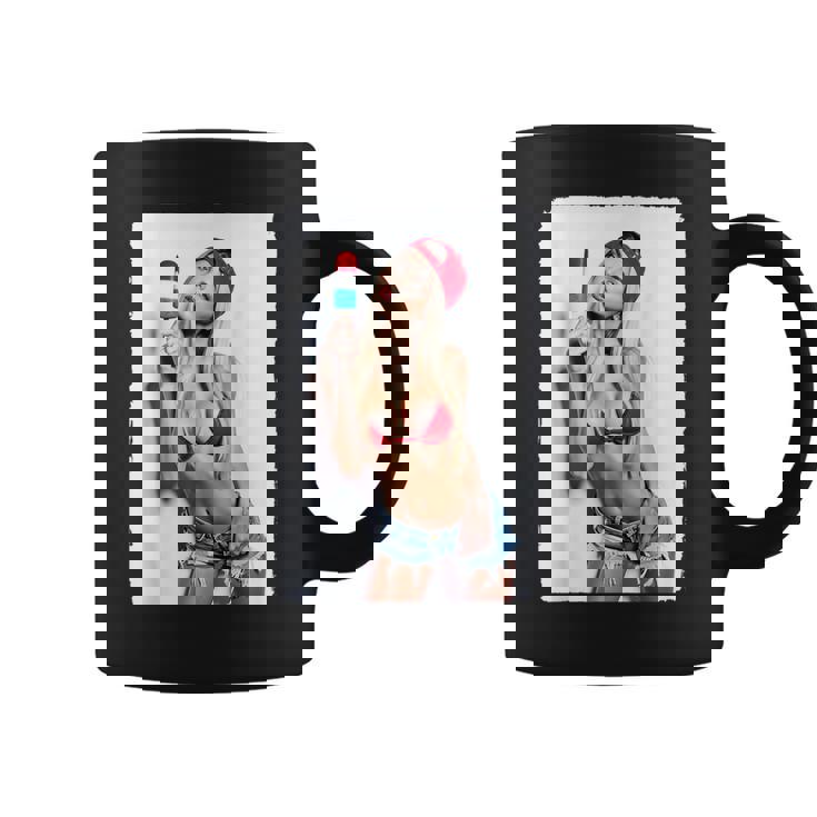 Hot Girl On 男性用 セクシー アイス ポップ ピンナップ 3 グランジ コーヒーマグ