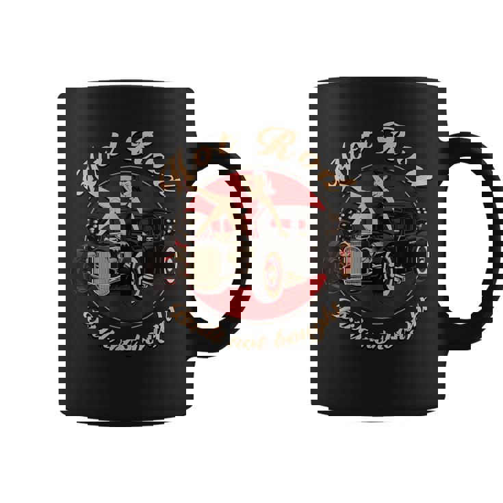 Hot Rod Built Not Bought セクシー ピンナップ ダイス ロカビリー セクシー コーヒーマグ