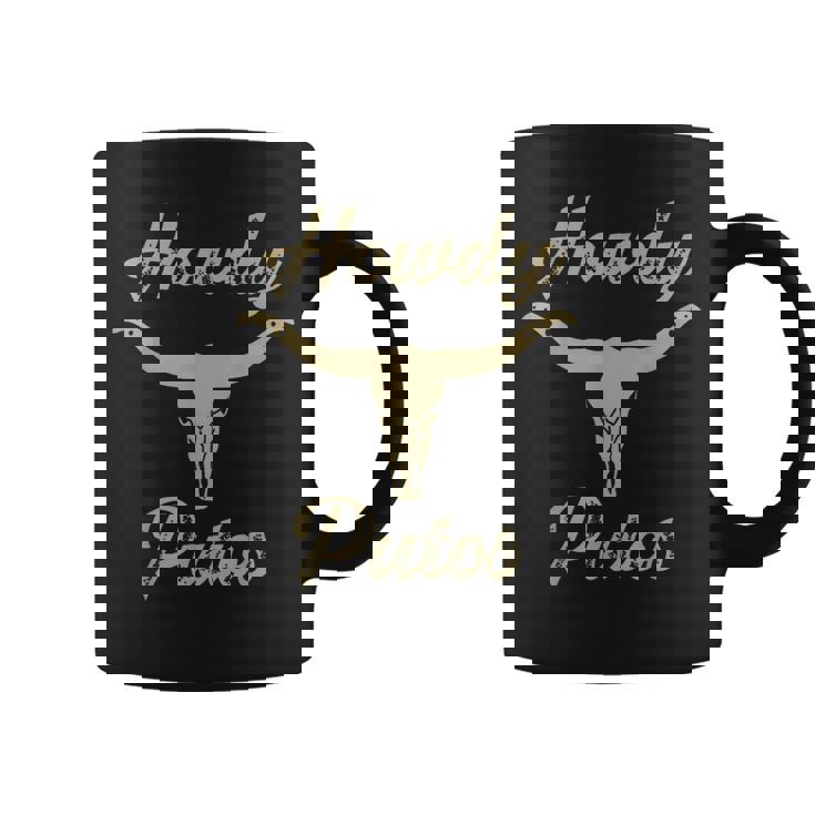 Howdy Putos Bull Skull Country Cowboy Western Coffee Mug