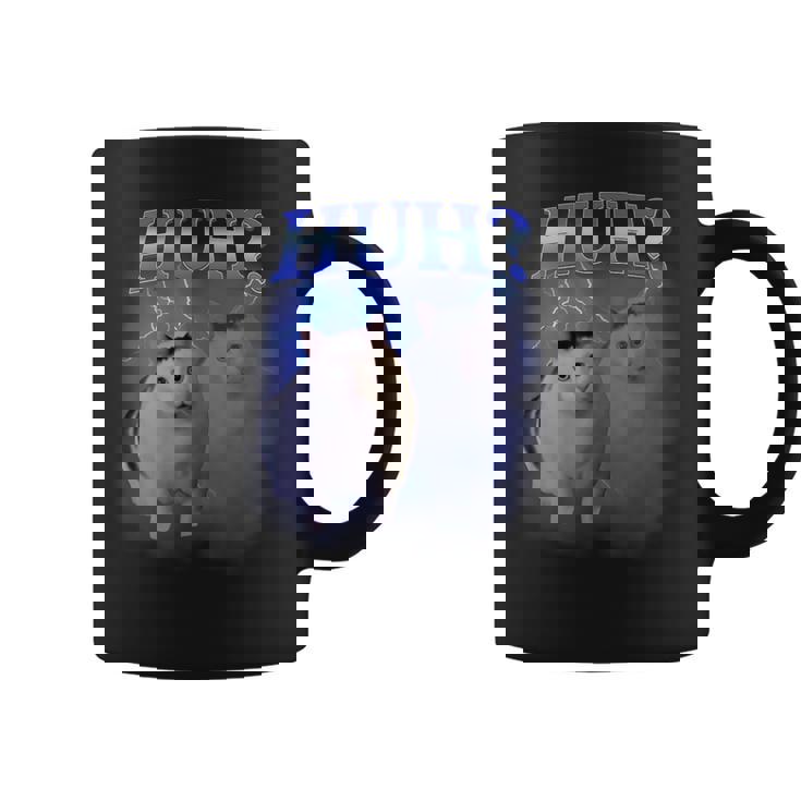 Huh Silly Cat Meme Oddly Bootleg Specific Dank Meme Coffee Mug