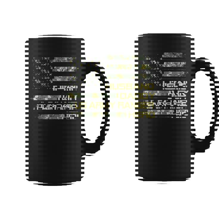 メンズ Husband Daddy Us Army Ranger Hero Flag Usa 迷彩 コーヒーマグ