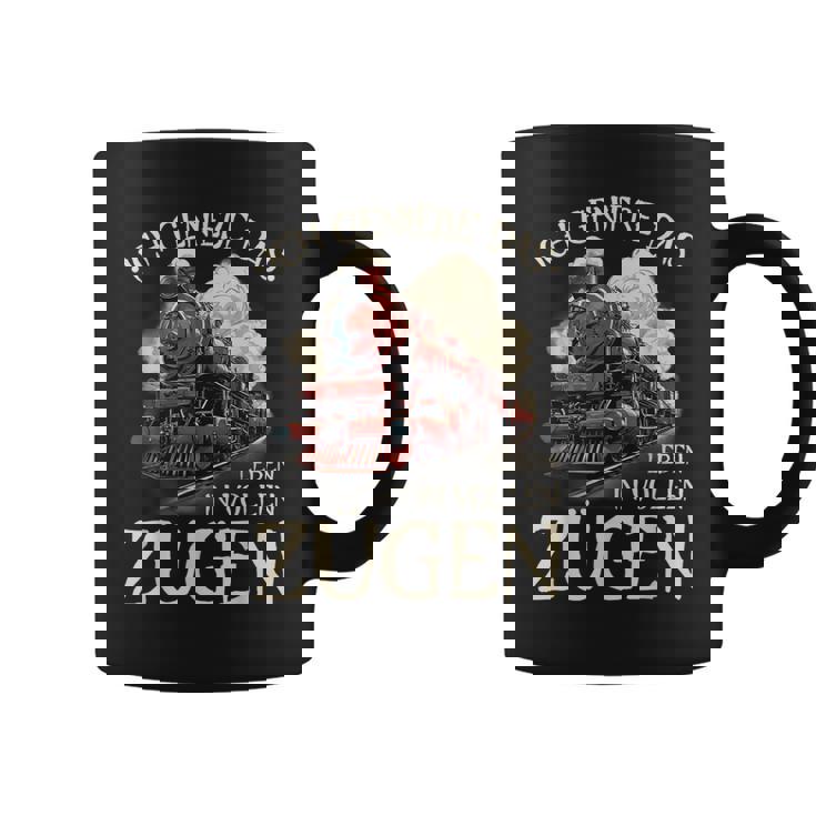 Ich Genieße Das Leben Inollen Zügen 通勤鉄道 コーヒーマグ
