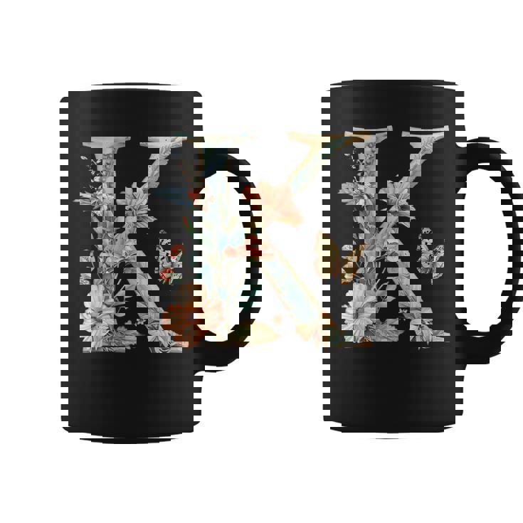 Idée-Cadeau Personnalisé Lettre K En Fleurs Et Papillons Tasse