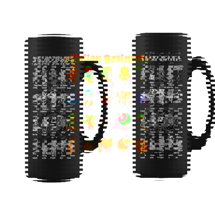Italian Brainrot 面白いイタリアンブレインロットミームキャラクター コーヒーマグ