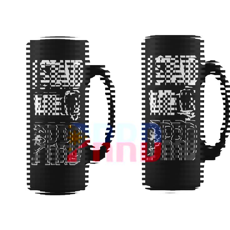 Itand With Prrd Du30 サポーター フィリピン国旗拳ポンプ コーヒーマグ