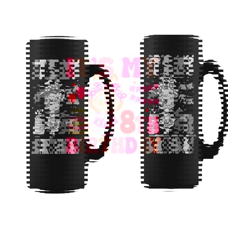 It's My 8Th Birthday Niñas Niños Adolescentes Labubu Bday Taza de café