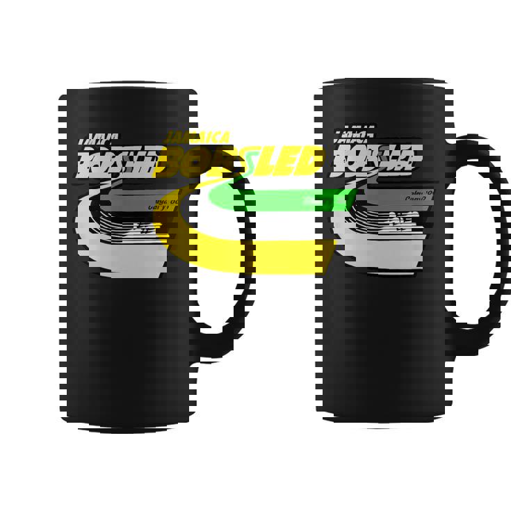 Jamaica Bobsled レトロなボブスレー チーム ジャマイカの国旗 コーヒーマグ