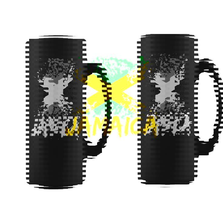 Jamaica Retro Vintage Watercolors Sport Jamaican Flag Coffee Mug
