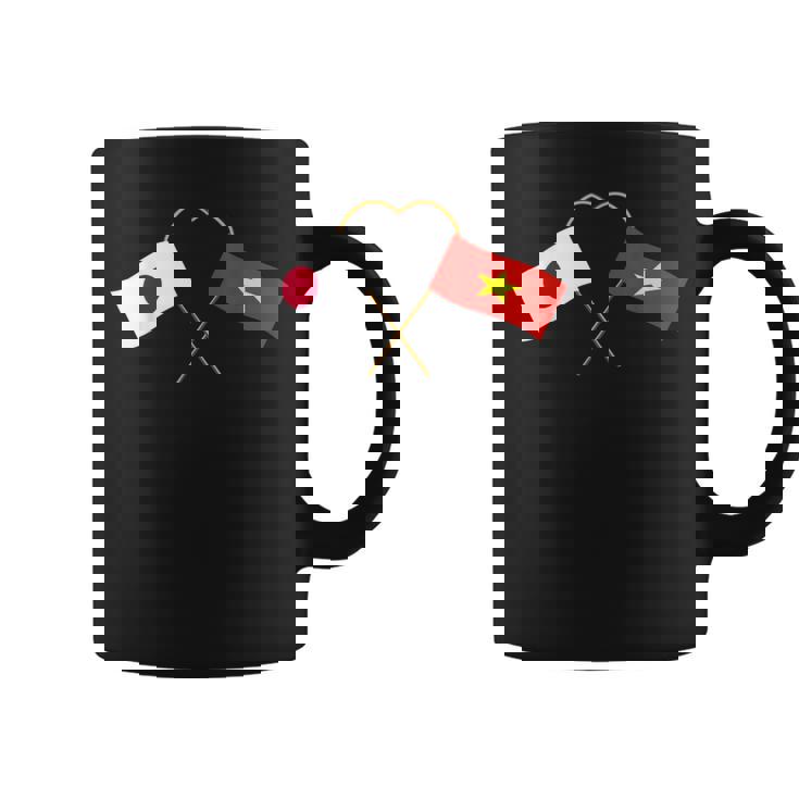 Japanese Flagietnamese Flagベトナムの遺産 ベトナムのルーツ 日本の国旗 ベトナムの国旗 コーヒーマグ