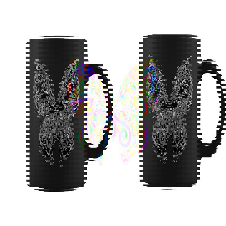 Joli Papillon Multicolore Coloré Tasse
