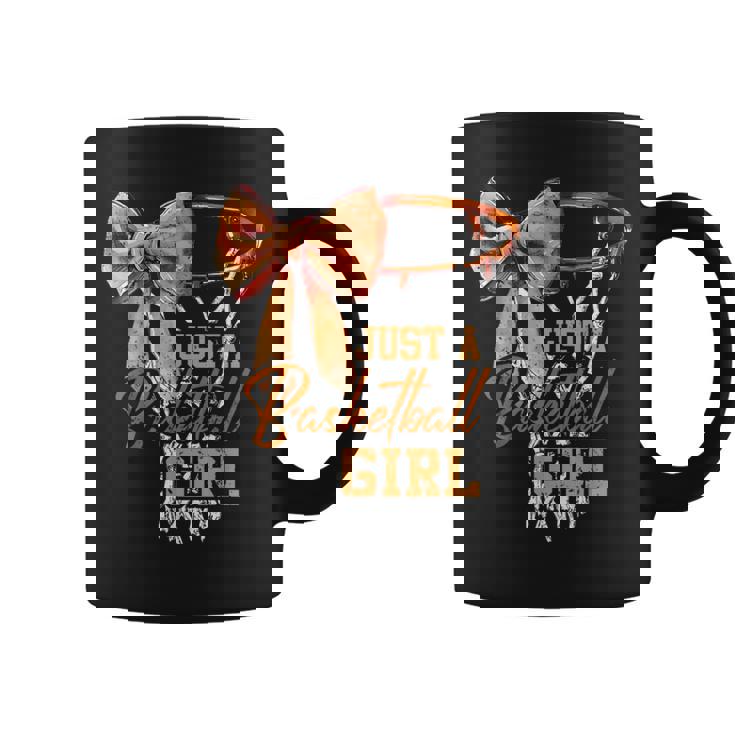 Just A Basketball Girl キュート コケット リボン バスケットボール選手 ガールズ コーヒーマグ