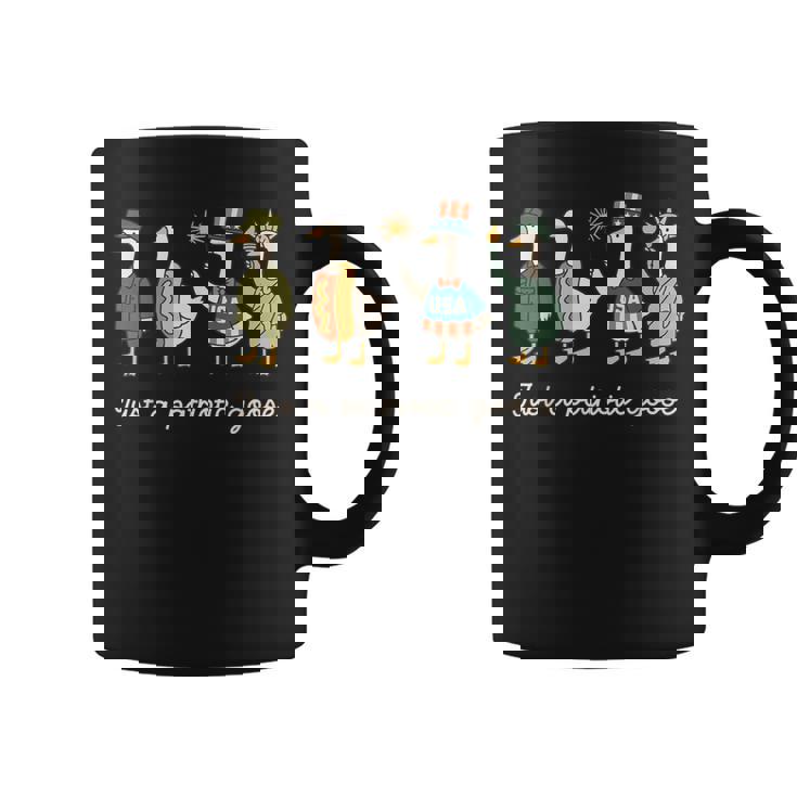 Just A Patriotic Goose American Flag Meme 4Th Of July Coffee Mug