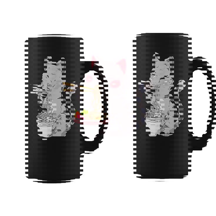 Kawaii Ramen Cat Neko Cute Anime Noodle Lover コーヒーマグ