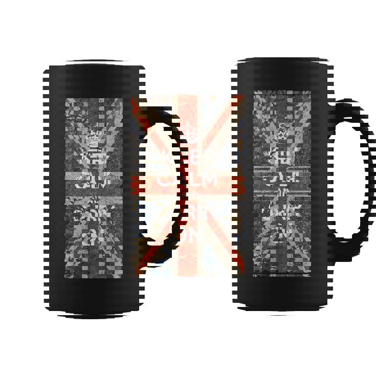 Keep Calm And Carry On Uk Flag コーヒーマグ