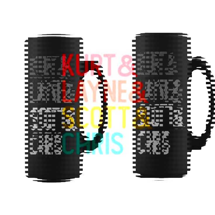 Kurt & Layne &Cott & Chris Fuentes Grunge Distressed Taza de café