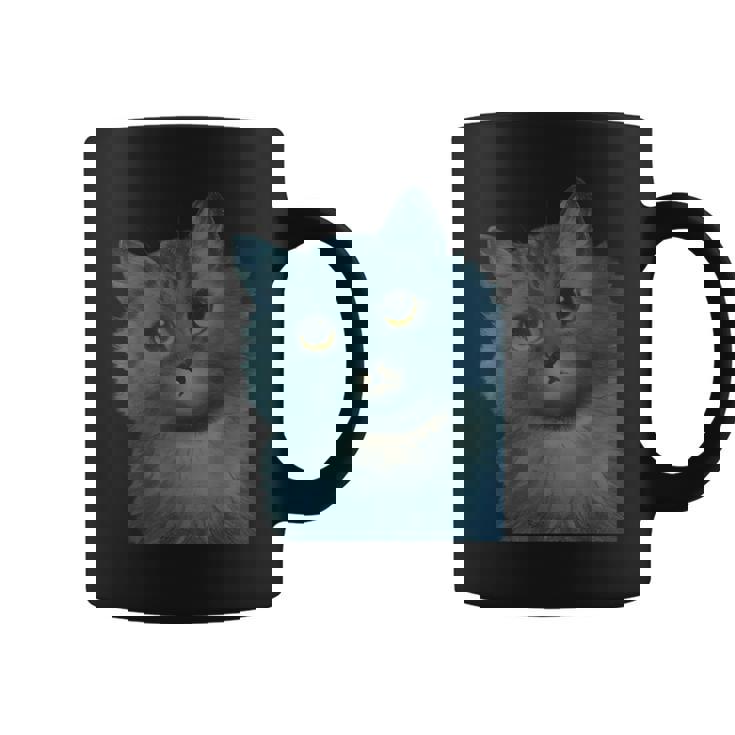 L Wain作 青い猫 コーヒーマグ