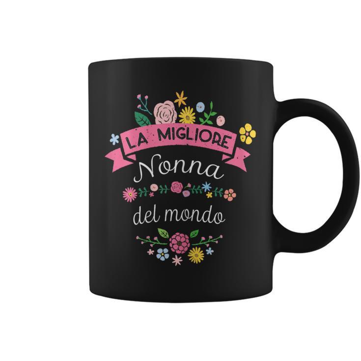 La Migliore Nonna Regalo Para Abuela Italiana Taza de café