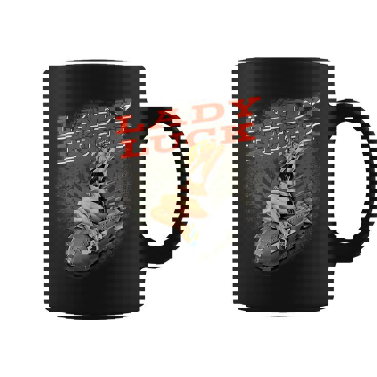 Lady Luckuper Nice Bomber ノーズアートtシャツ コーヒーマグ