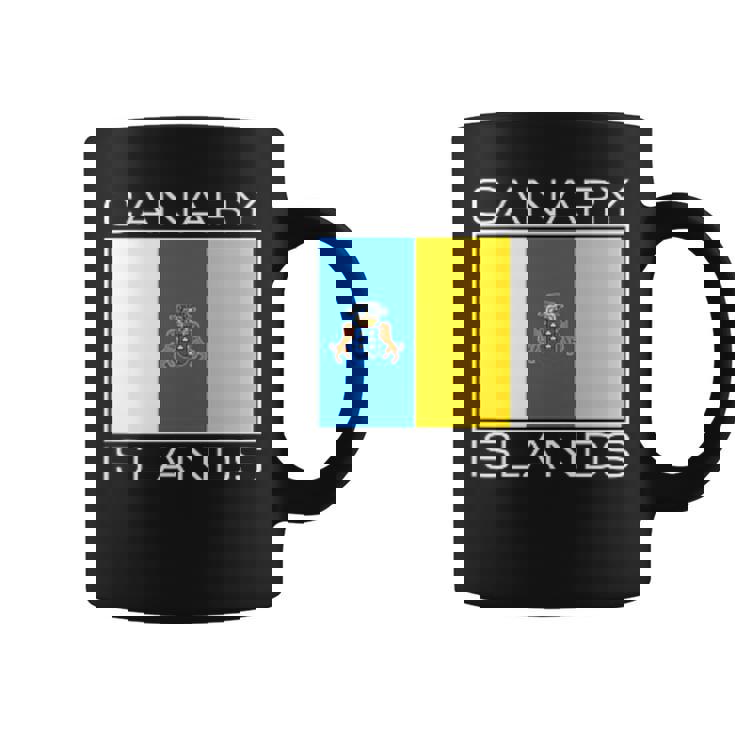 Las Islas Canarias Bandera La Macaronesia Canaria Taza de café
