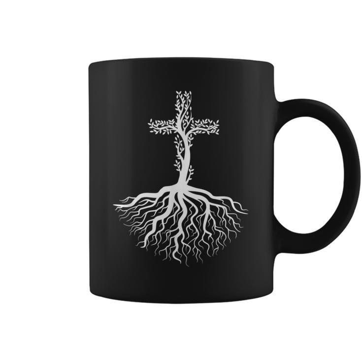 Las Raíces De La Fe En Jesús Run Deep Christian Taza de café