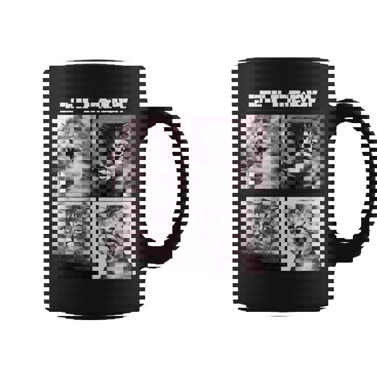 Let It Meow 面白い猫子猫の歌うギフト コーヒーマグ