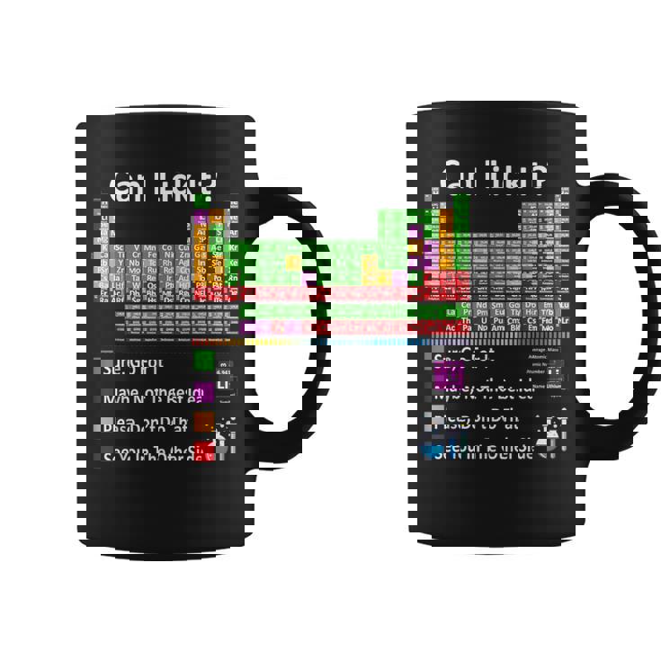 Can I Lick It Periodic Table Chart Science Teacher Cool Meme Coffee Mug