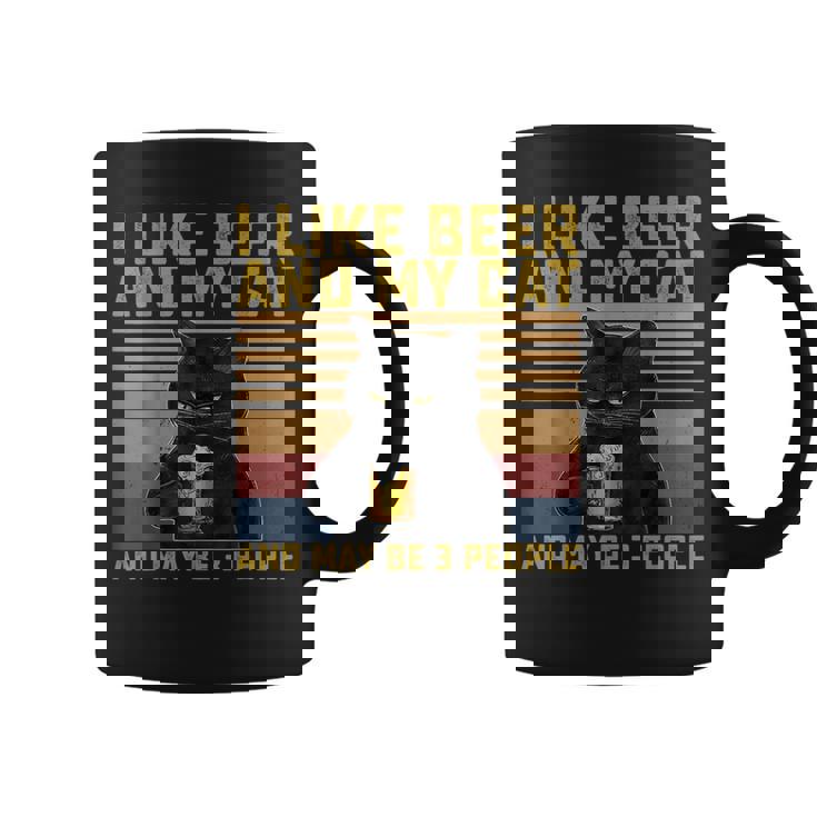 I Like Beer My Cat And Maybe 3人 猫好き ギフト コーヒーマグ