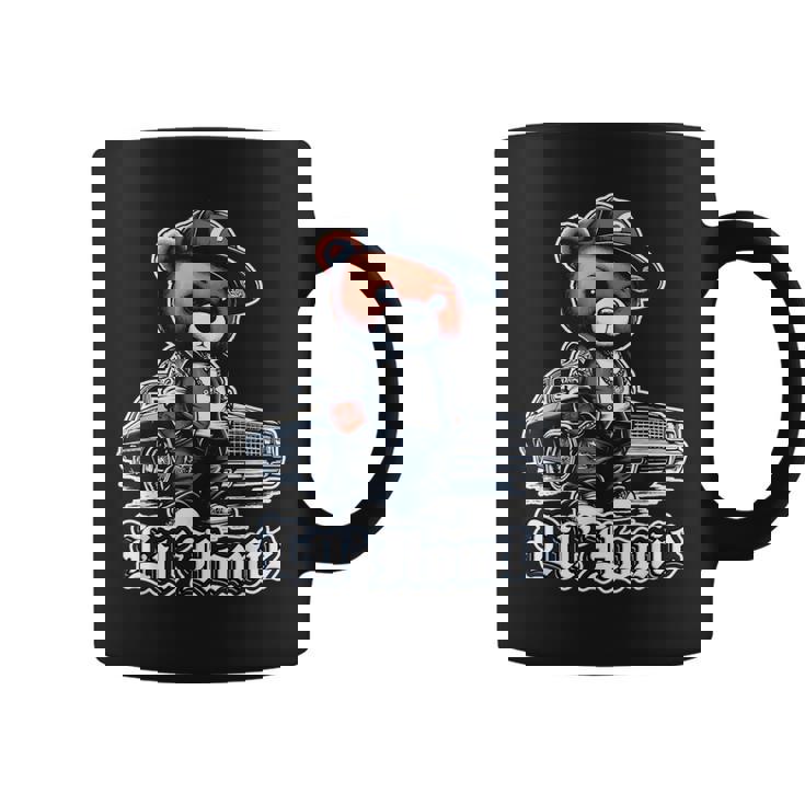 Lil Homie Lowrider かわいいテディベア ヒップホップ ローライダー チカーノ コーヒーマグ