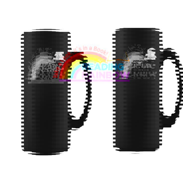 Take A Look It's In A Book Reading Book Vintage Rainbow Coffee Mug