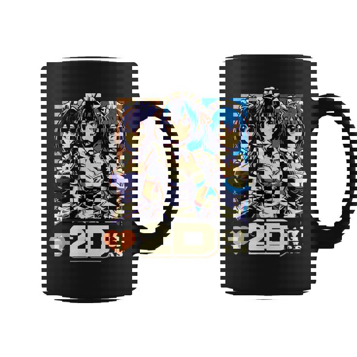 I Love 2D Girls ファニーメイド アニメ マンガ Manwha Waifu Otaku コーヒーマグ