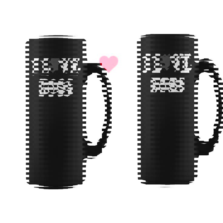 I Love Boss マッチング ガールフレンド&ボーイフレンド ボス名 コーヒーマグ