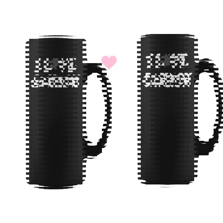 I Love Cannon マッチング ガールフレンド&ボーイフレンド キャノン名 コーヒーマグ