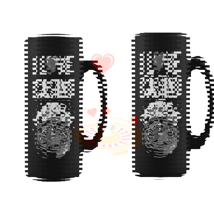 I Love Casino Ruleta Poker Cartas Diversión Taza de café