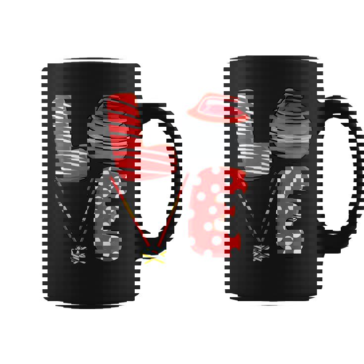 Love Curling ほうき スクワッド カーラー カーリング バレンタインデー コーヒーマグ