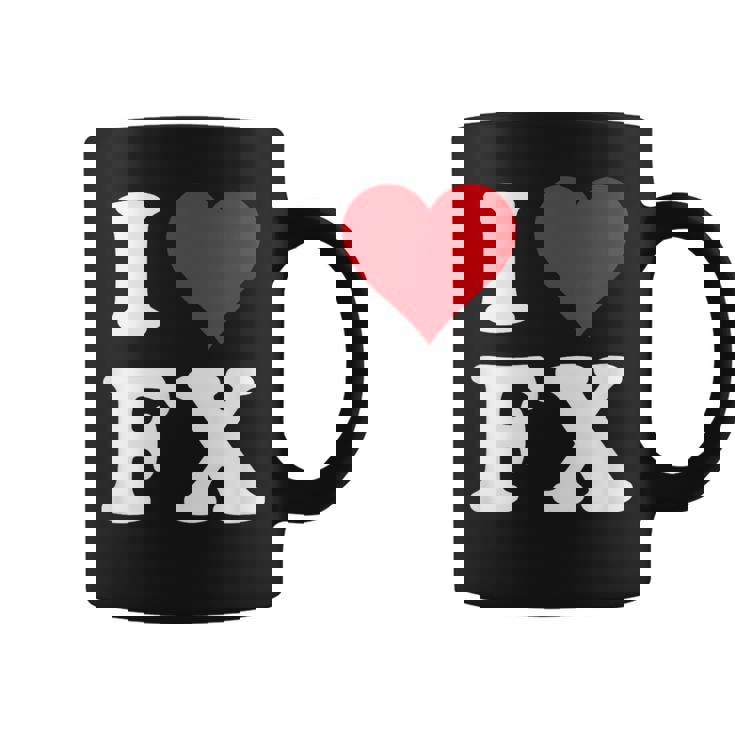 I Love Fx イニシャル I Heart FX 名前 F X コーヒーマグ