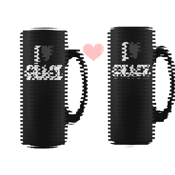 I Love Grace I Heart Grace ファーストネーム グレース ジョーク 面白い コーヒーマグ