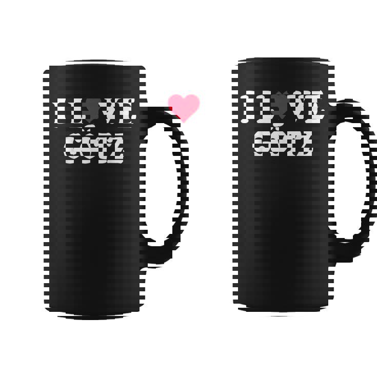 I Love Götz マッチング ガールフレンド&ボーイフレンド Götz 名前 コーヒーマグ