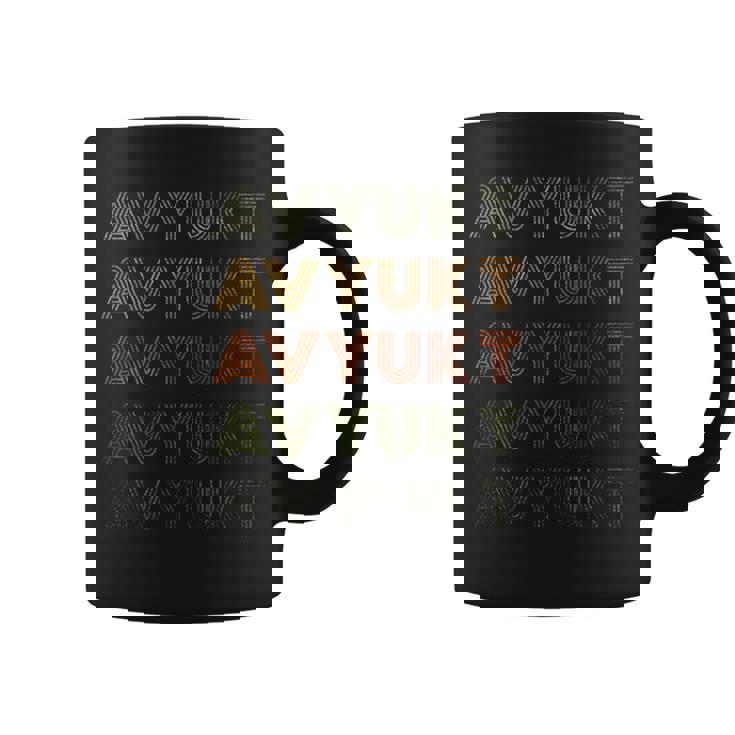 Love Heart Avyukt グランジ ビンテージスタイル ブラック アヴィュクト コーヒーマグ